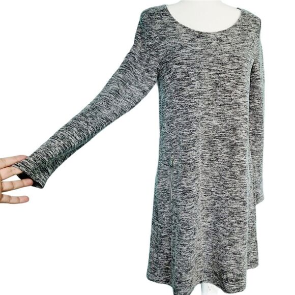 Gap Grey Long Sleeve Sweater Tunic Dress Pockets - Picture 4 of 10
